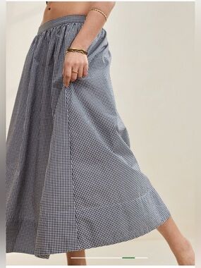 Aerie Maxie Skirt Black and White Gingham